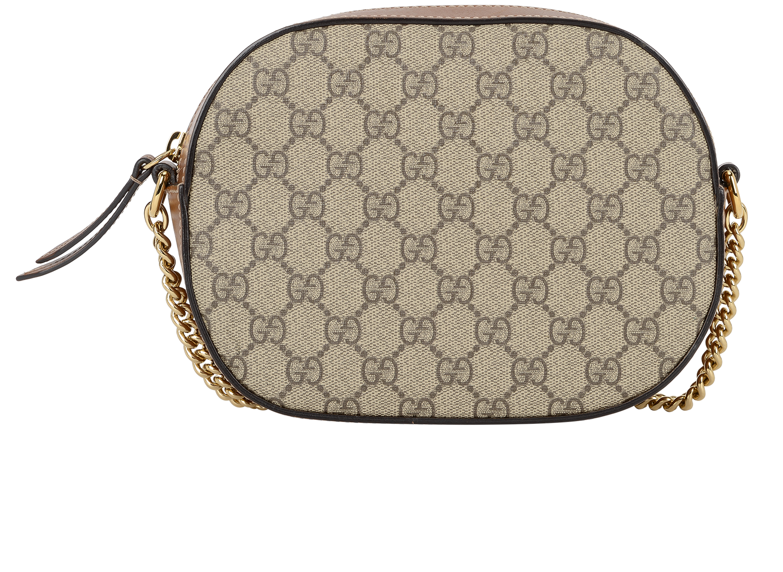 Mini GG Chain Crossbody, &pound;595, Handbags, Beige, Canvas, Back view